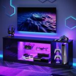 Bestier 57" Gloss Black Media Console - Image 2