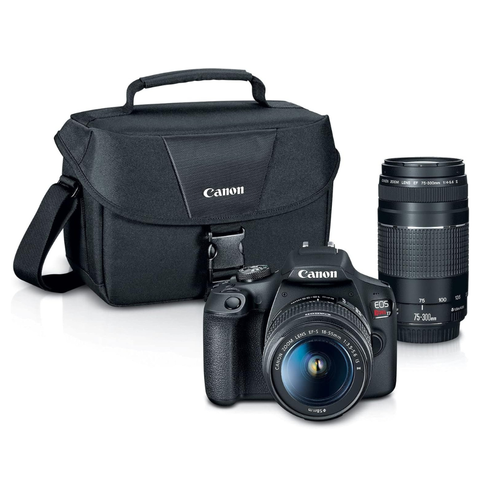 Untitled-design-2026-04-13T040753.884.png Canon EOS Rebel T7 DSLR Camera|2 Lens Kit with EF18-55mm + EF 75-300mm Lens, Black - Image 1