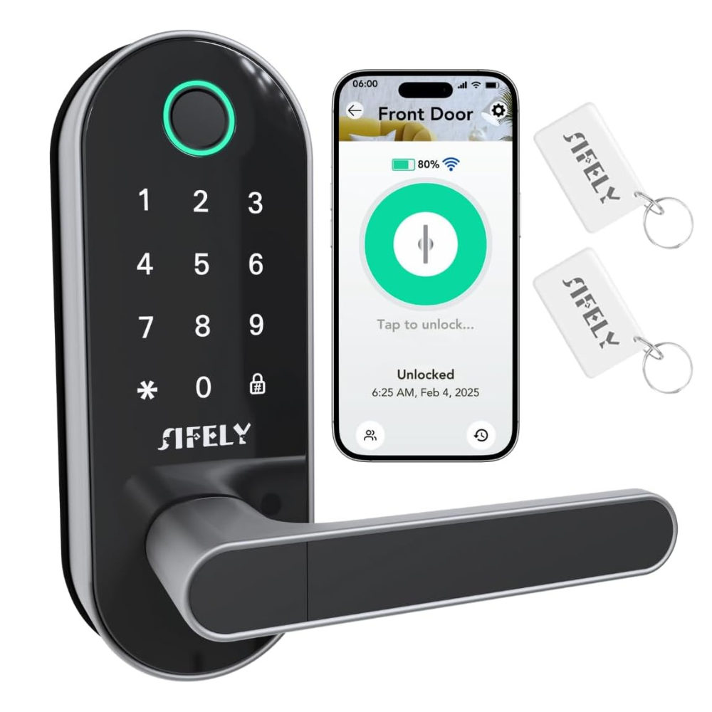 Untitled-design-2026-04-13T064410.723.png Built-in WiFi Fingerprint Smart Door Lock with Handle & Keypad - Image 1